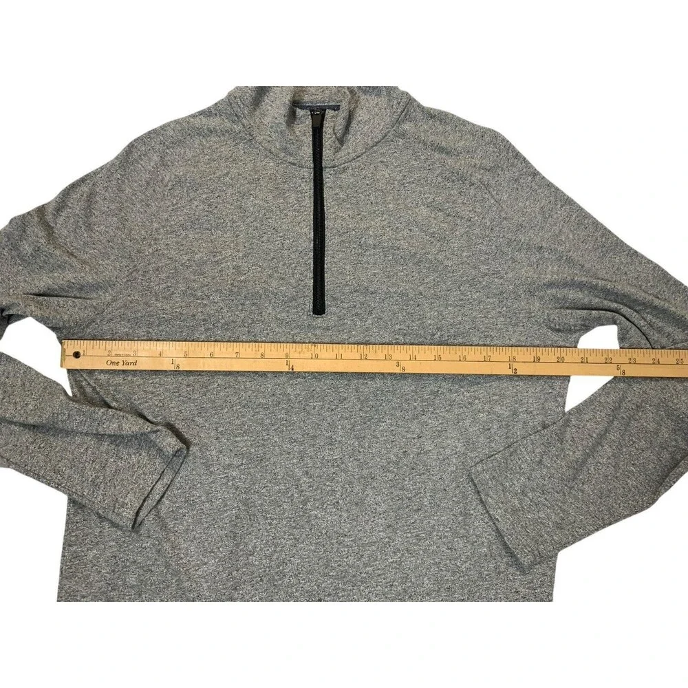 Banana Republic 1/4 Zip Long Sleeve Pullover Men's Size Medium Gray Quick Dry